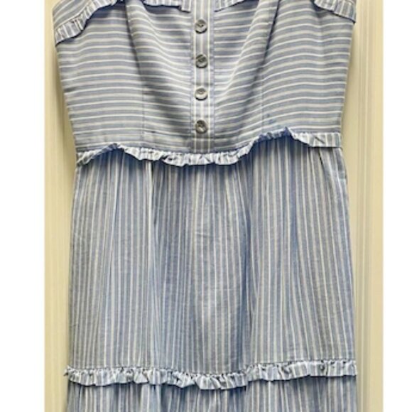 Gal Meets Glam 00 Courtney Tiered Midi Dress Cottagecore Sun Dress - Picture 2 of 3